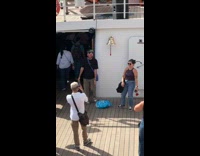 Man and Woman dances on the ship