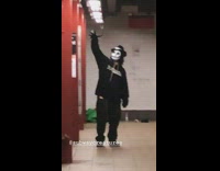 white painted face scissor hands