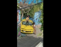 little boy yellow car purple hat music video