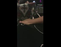 Guy moves hand back and forth cat 