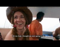 Lightning strike near family on the boat