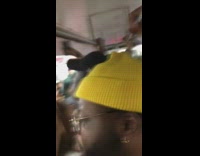 party dancing on nye subway