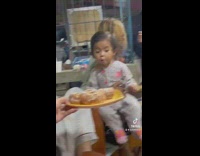 Baby Wows at Plate Full of Donuts