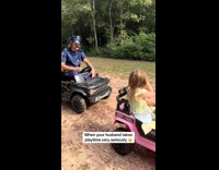 Collab ClipsIG - Dad dress up police officer daughter playtime
