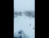 Snowplow truck make rounds clear out snow
