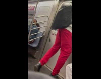 Collab Subway Creatures - Guy wearing red pants dances in subway 