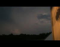 Continuous lightning flicker on the cloudy sky