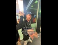 Lady films man does freestyle for lighter