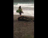 Collab Kook Of The Day - Guy long hair surfboard finless