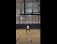 Guy does different free throw tricks 
