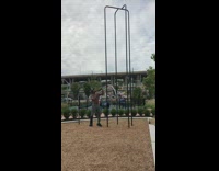Man climbs tallest pull up bar in New Jersey and does pull ups at the top
