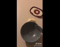 Ice cream spoon misses bowl fail
