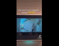 Kid goes over to house to slap boy 