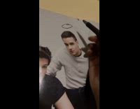Filmer draws halo on Liam Payne poster