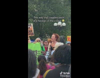 Woman gives speech about roe vs wade 