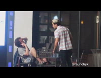 Guy reads verse from the Bible to random stranger on the phone in public