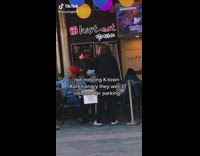 Teen Chills at Table while Lady Screams