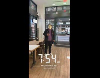 Guy wearing jason costume mask early in the morning 