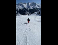 Guy skis timelapse video falls on ground