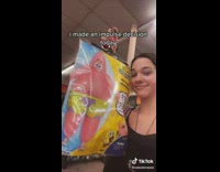 Girl buys patrick star costume impulse purchase