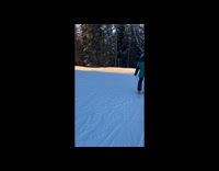 Guy ski fast falls down on snow