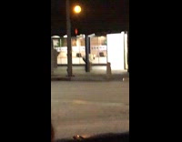 Guy sing Turn Down for what and records man dancing by himself on street corner