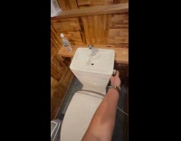 Faucet turns on after flushing the toilet