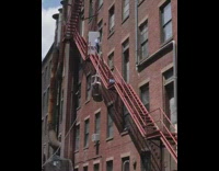 Man sends clothes down rope from top floor