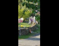 Woman white dress violet veil photo shoot garden