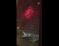 Firework show at night in The Heights 