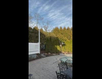 Slow motion ice land break on patio