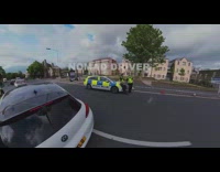 Car pulls over to let cops pass