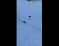 Collab BitchMP - Girl on board slides down hill and knocks over couple