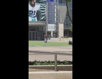 Guy do backflip to wear shorts yard