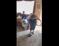 Filmer scares mother and grandmother inside house