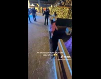 Man film girlfriend skate then saw kid fall