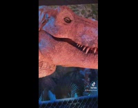 Trex Jurassic park ride zoom into eyes 