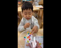 Sad snapchat filter on students taking candy