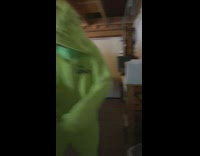 Guy grinch costume run and carry niece