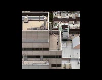 Black shirt guy walks laps around balcony 