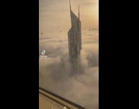 Collab KaleSaladIG - Girl skyscraper hotel building in clouds