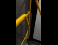 Flood on the streets seen from bus