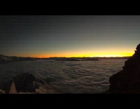 Inverted Fog Valley Movement and Sunrise Timelapse