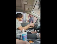 Guy does drive thru prank for fast food 