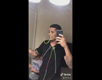 Guy restroom glowstick figure