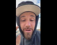 Guy sees bag squirrel trashcan