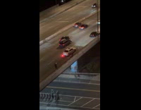 Woman photoshoot on the skyway road accident