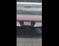Truck plate number with love crack whores sticker