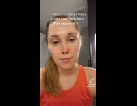 Lady holding glass with water photoshoot fail 