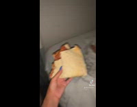 Collab VIBES - Woman puts away calzone that knocked out friend is holding